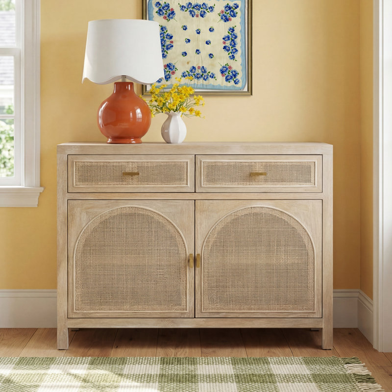 Birch Lane™ Flagstaff Cane Media Cabinet | Birch Lane